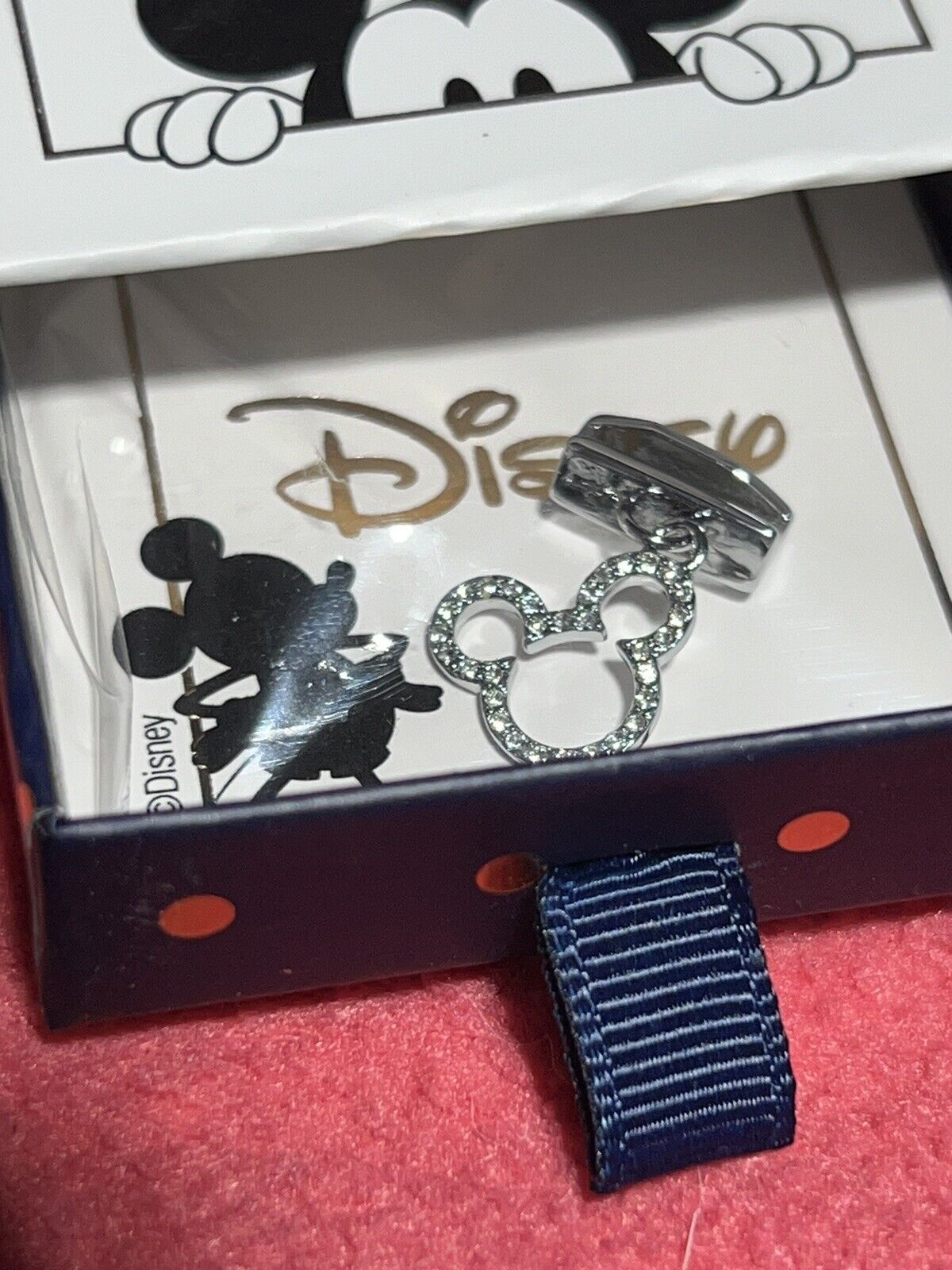 Keep Collective Disney Mickey Mouse Silhouette Silver NEW Retired Charm Box NWB
