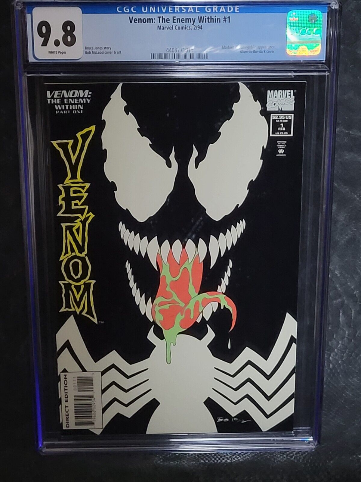 Venom: The Enemy Within 1 CGC 9.8 (Marvel Comics 1994) Glow In The dark cover