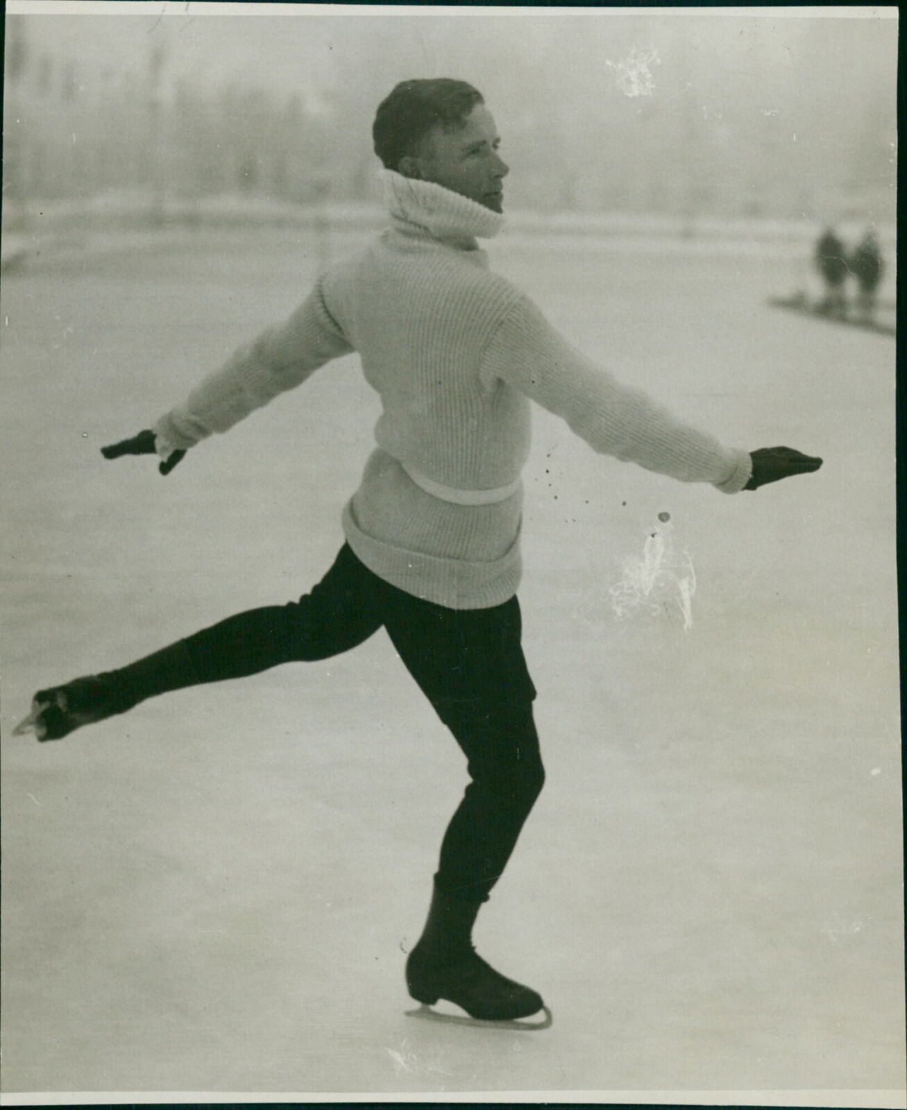 Gillis Grafström, Swedish figure skater. - Vintage Photograph 2490479