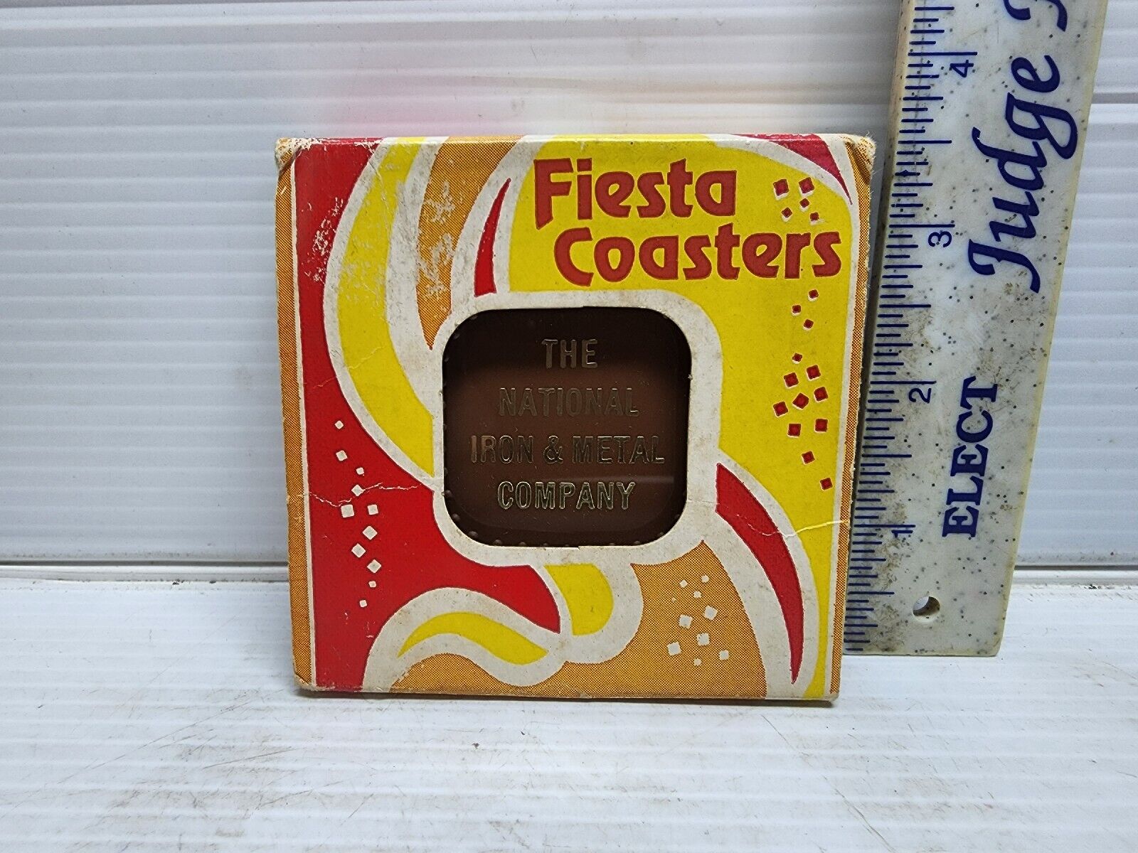Vintage Fiesta Drink Coasters New In Box National Iron & Metal Company