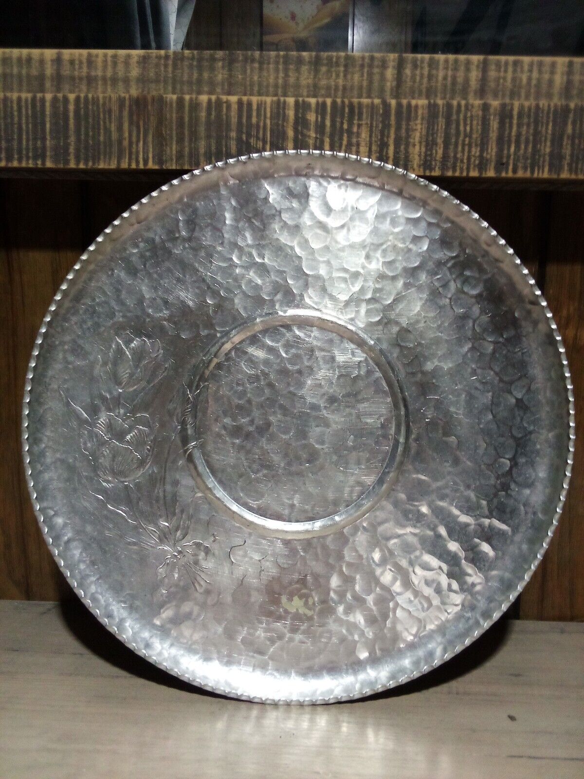 Vintage 1950s Rodney Kent Silver Company #460 Hand Hammered Round 11\