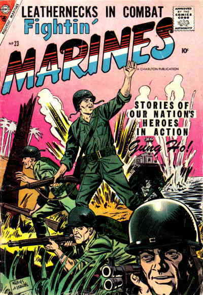 Fightin\' Marines #23 VG; Charlton | low grade - November 1957 Leathernecks - we