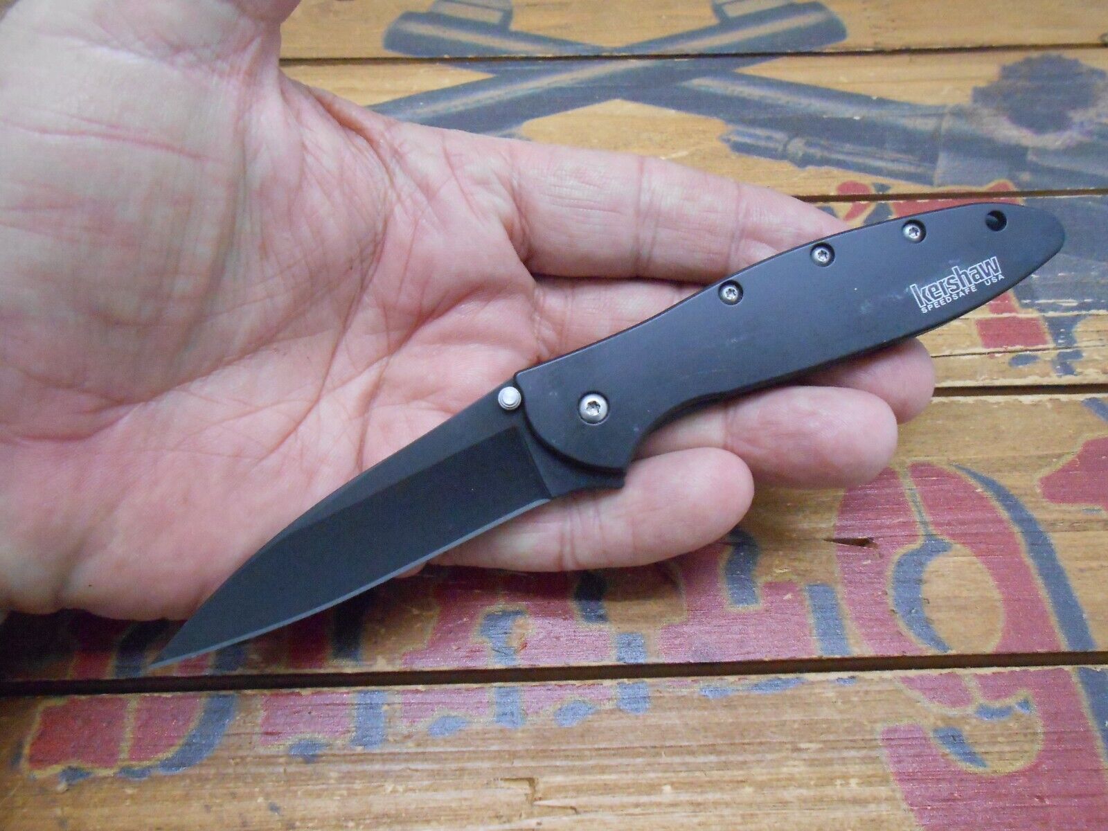 Kershaw Leek 1660CKT Assisted Open Knife Frame Lock Plain Edge Blade USA