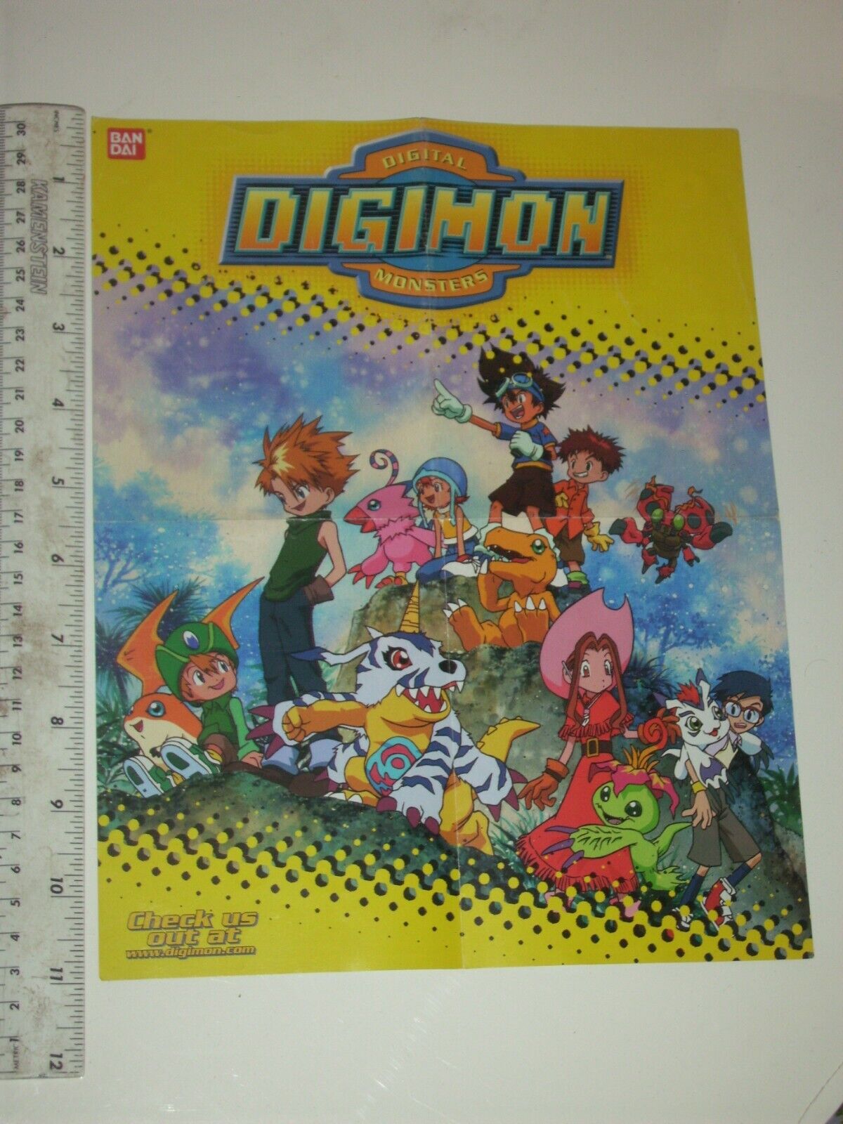 1st Series paper Digital Digimon, Monsters poster. Bandai America incorp. 