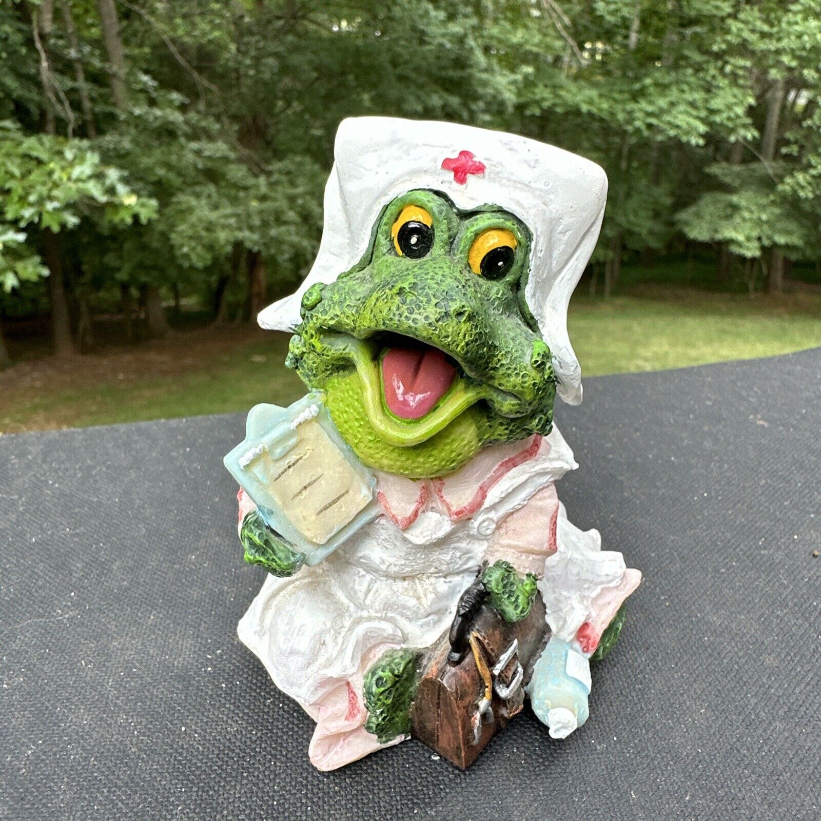 Vintage Clara Barton Florence Nightingale Red Cross Nurse Collectible Frog ❤️#3