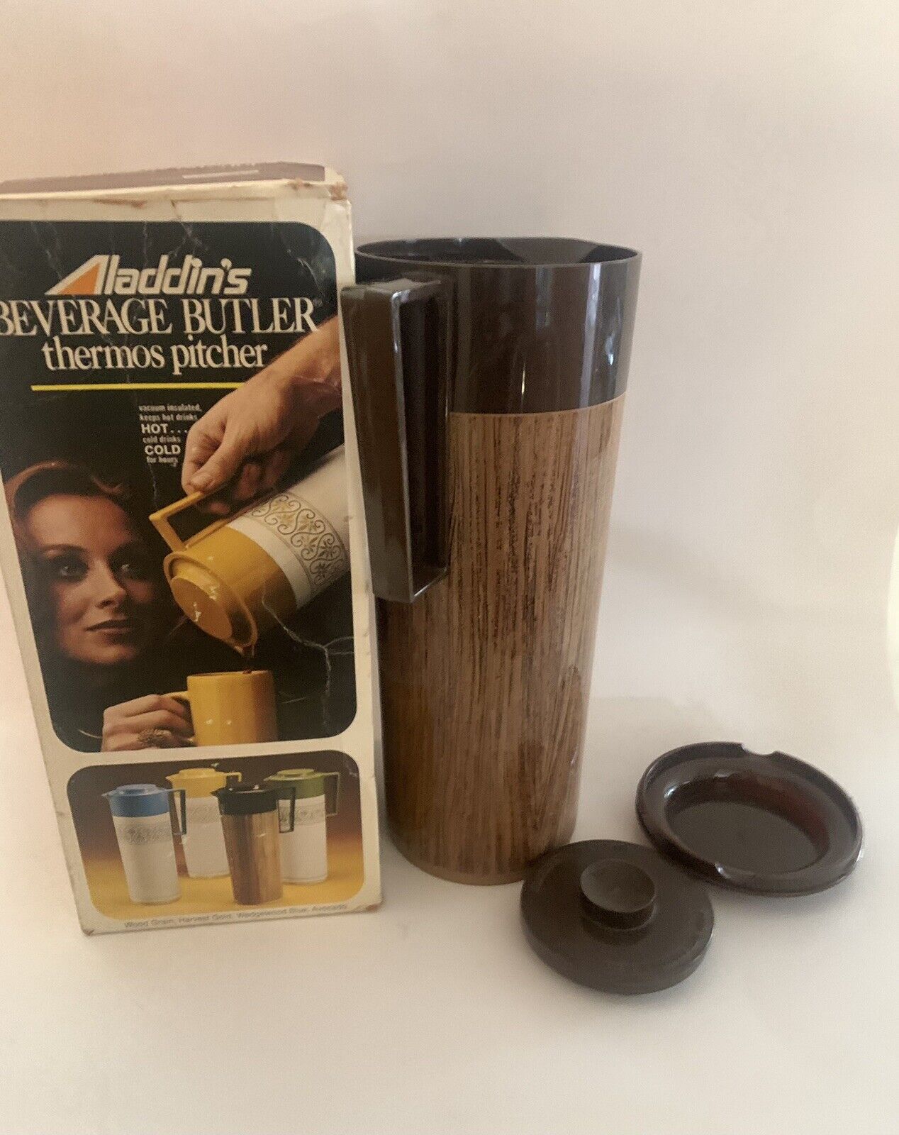 Rare Vintage Aladdin\'s Beverage Butler Insulated Thermos Pitcher NOS New 1974