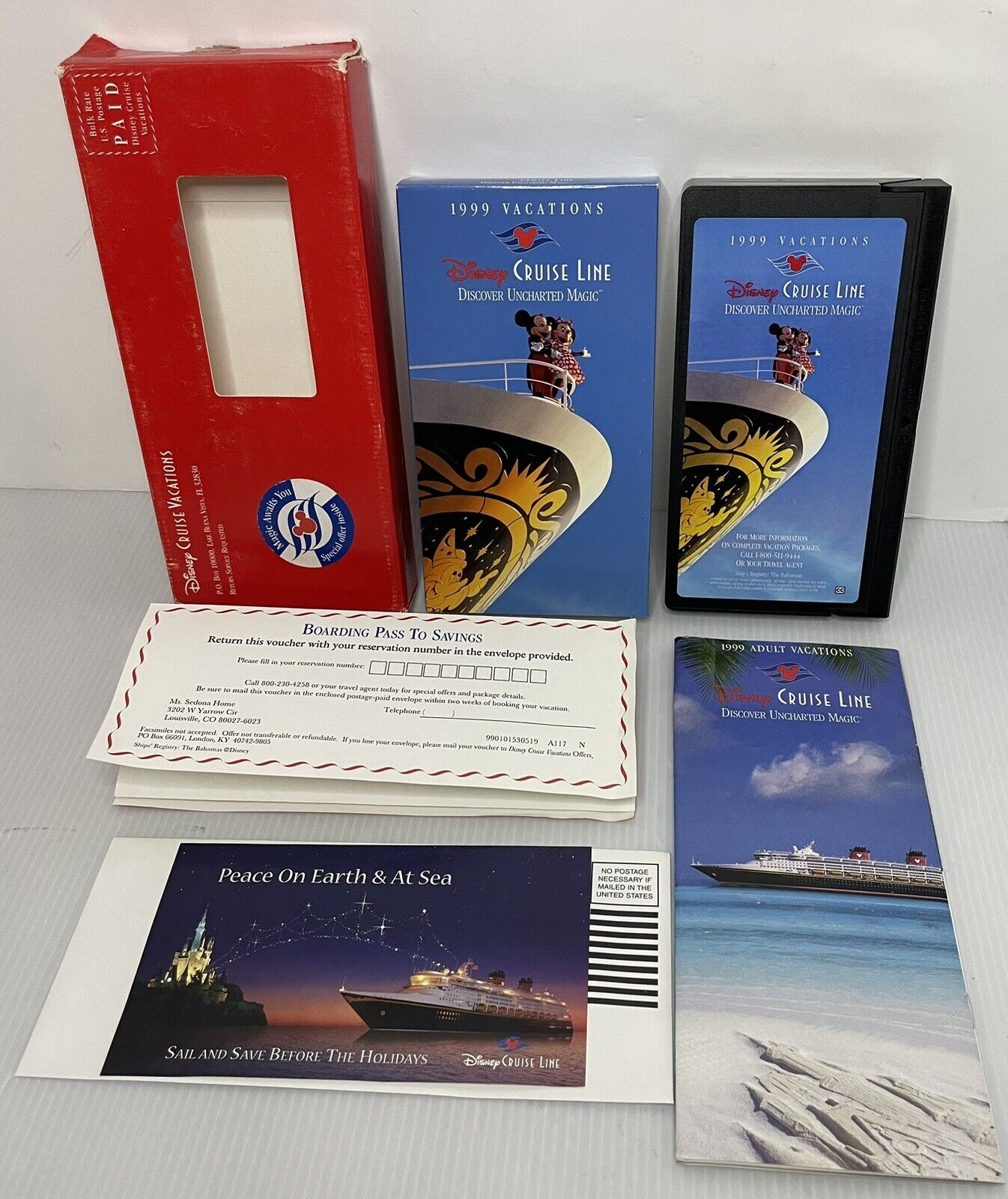 Walt Disney World Cruise Lines 1999 Vacations VHS Vintage Collectable