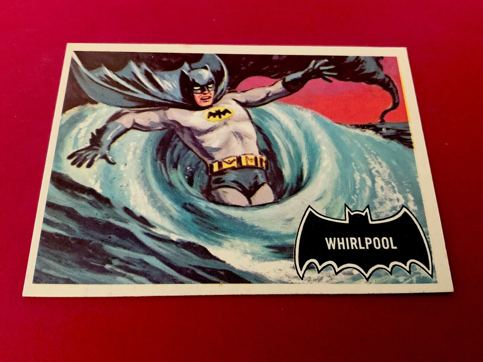 1966 Topps Batman Black Bat Card # 54 WHIRLPOOL  - NEAR MINT/MINT