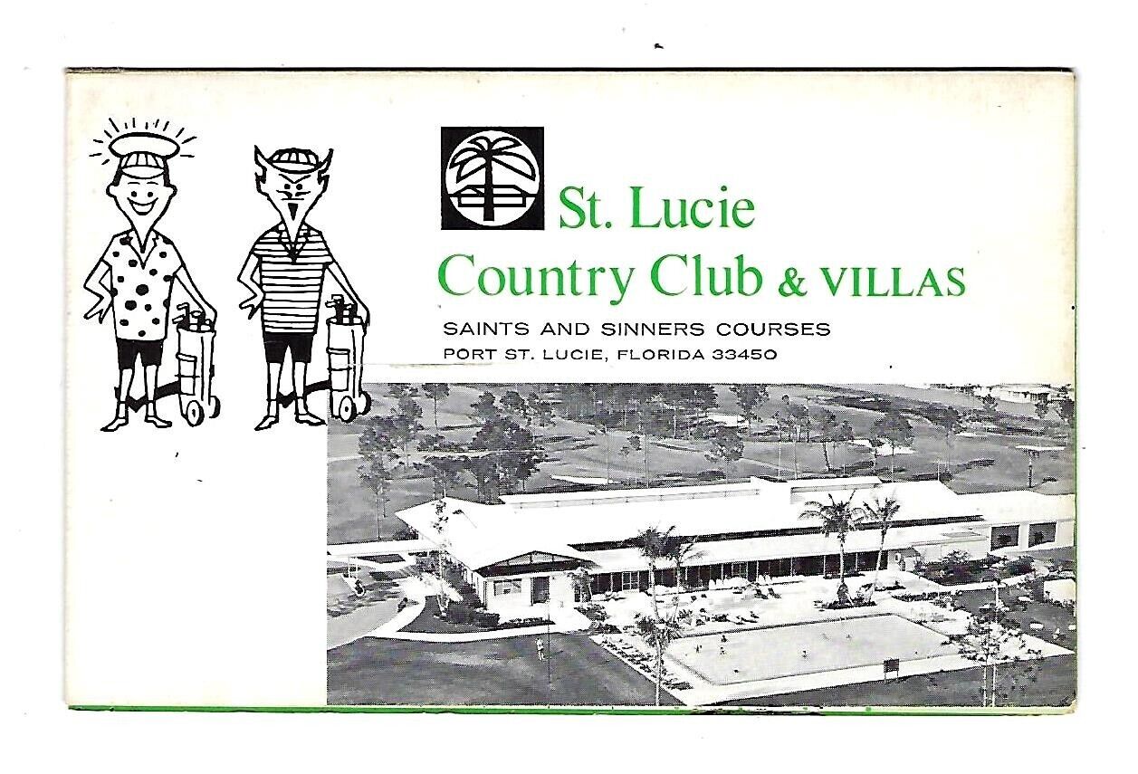 c1970\'s Adver. Postcard St. Lucie Country Club & Villas Saints & Sinners Courses
