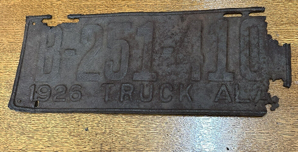 VTG 1926 Alabama Truck License Plate