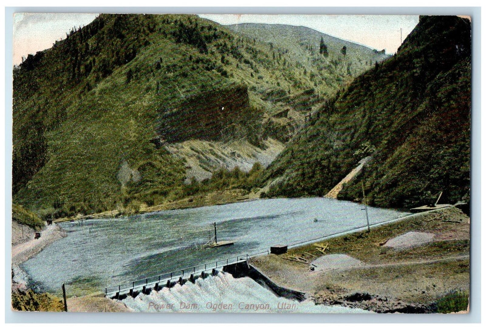 1912 Power Dam Mountain Scene Ogden Canyon Utah UT Posted Vintage Postcard
