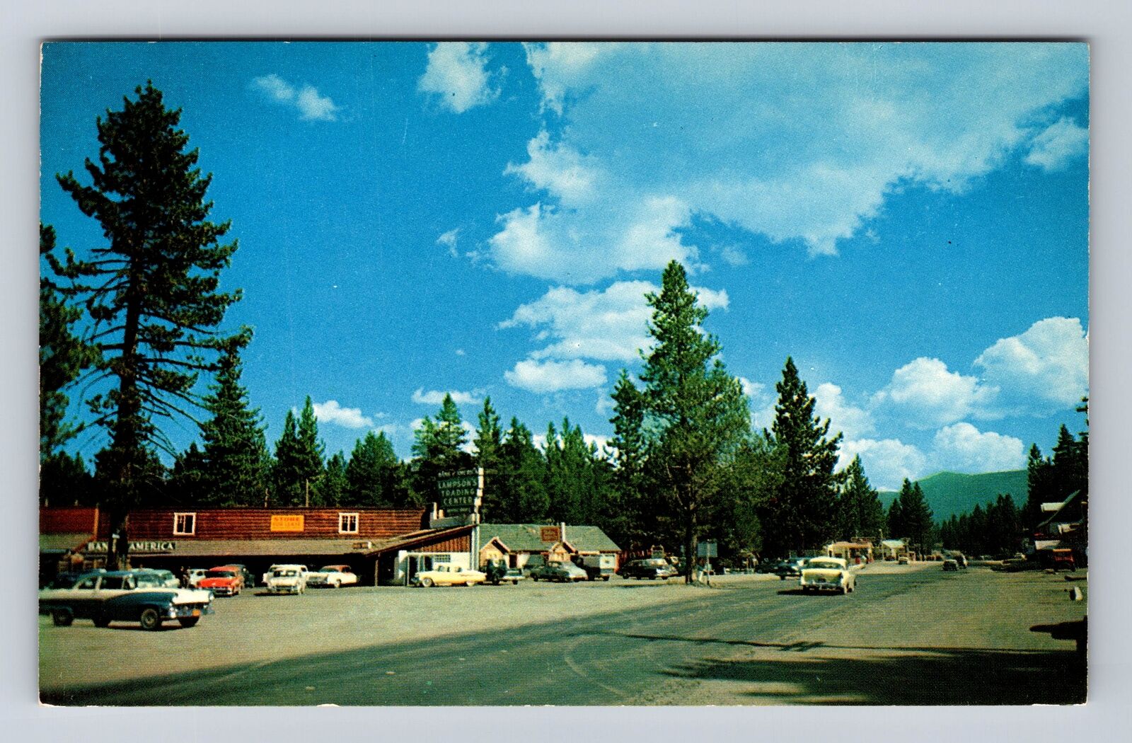 Tahoe CA-California, Y Intersection of U.S 50, Antique Vintage Souvenir Postcard