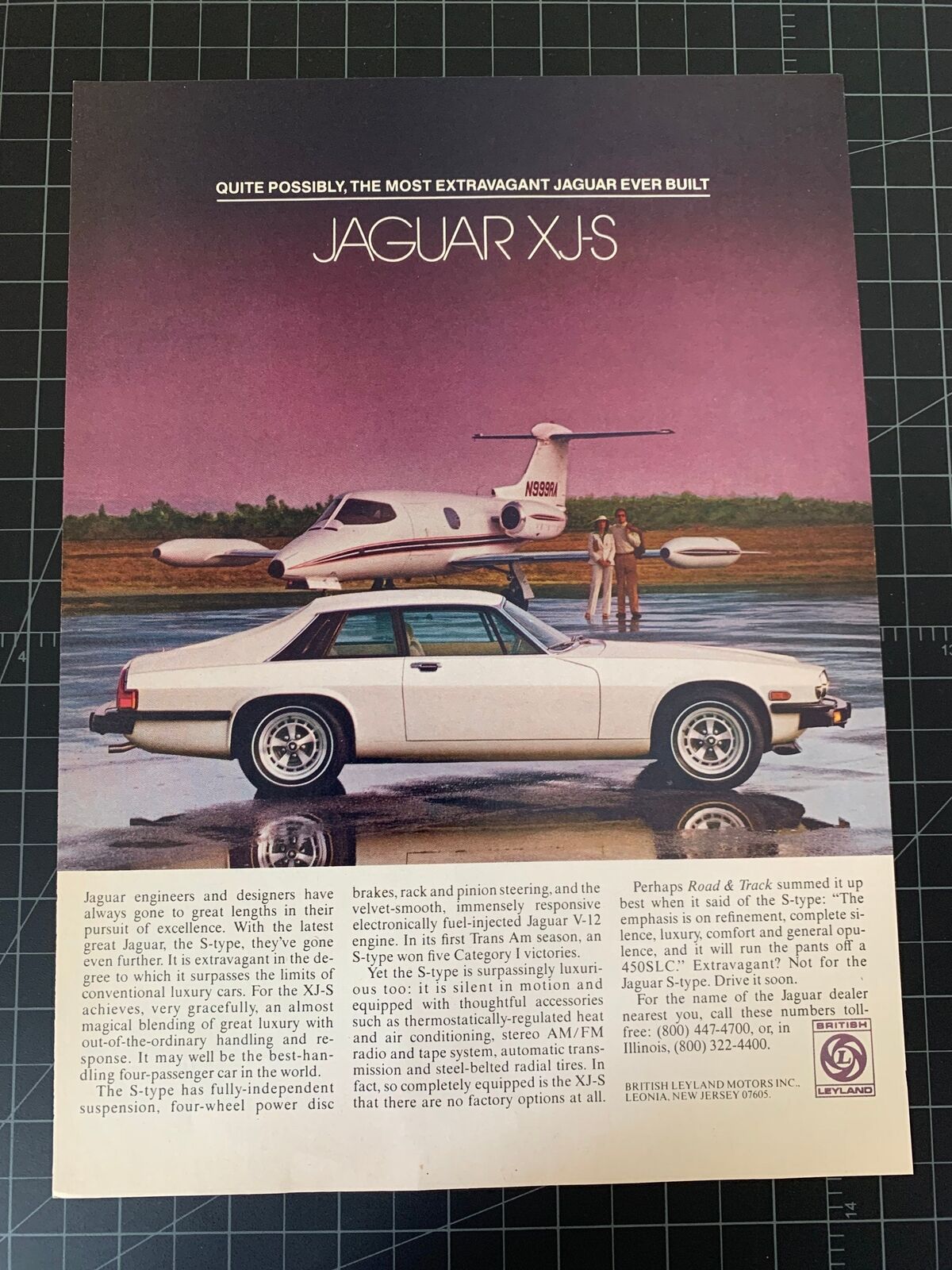 Vintage 1979 Jaguar XJ-S Print Ad