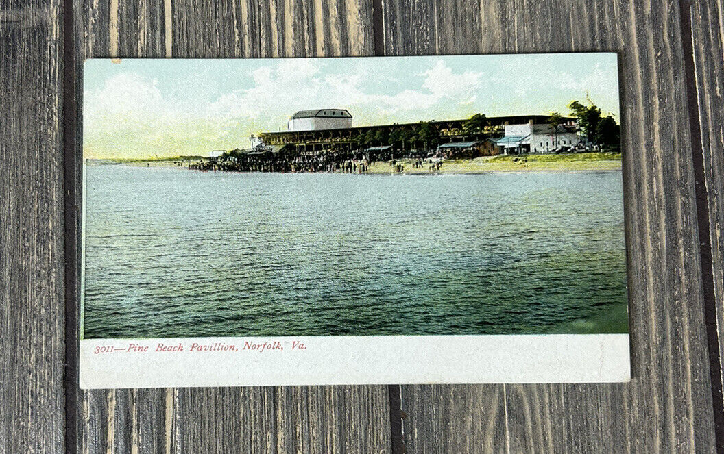 Vintage 3011 Pine Beach Pavilion Norfolk VA Postcard Souvenir