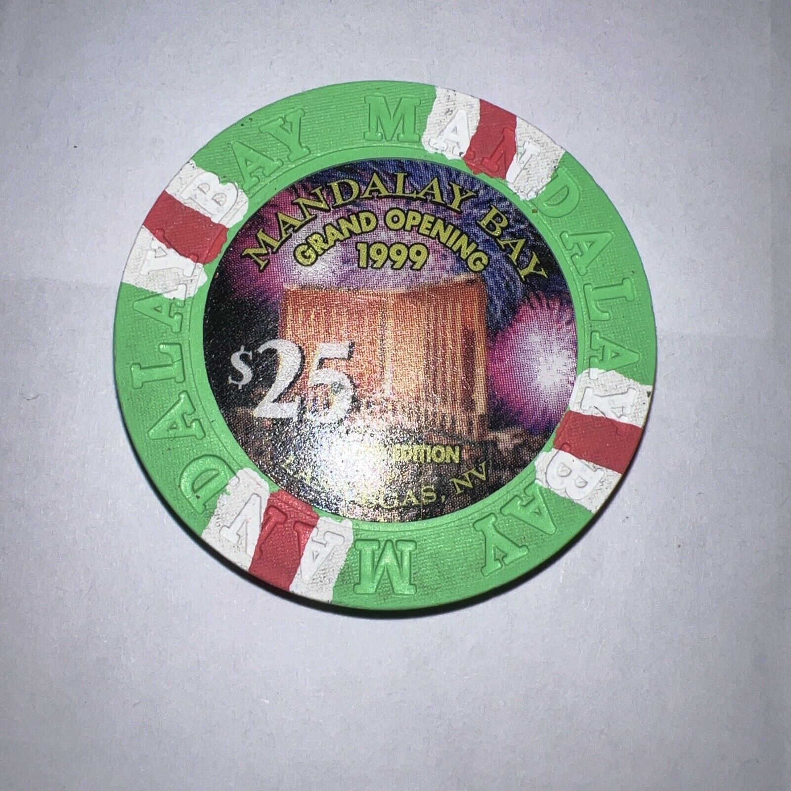 $25    Mandalay Bay Grand Opening obsolete las vegas  casino chip