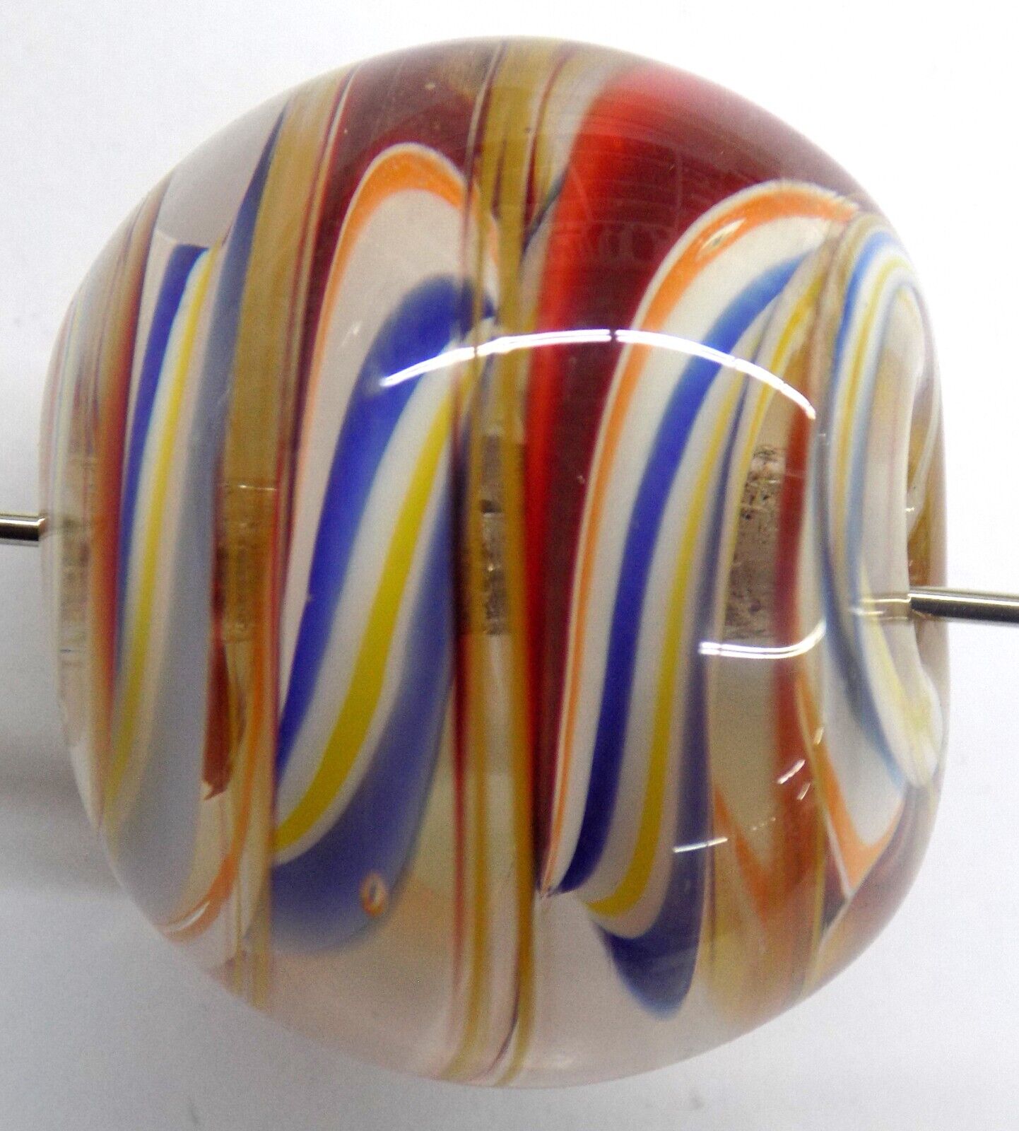 XL Marble Bead  Fancy Lamp Spiral  Howard Collection    # 44  Bin F7