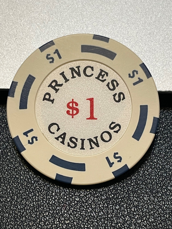 $1 PRINCESS CASINO CHIP POKER CHIP  NEVADA CRUISE SHIP GAMBLING TOKEN