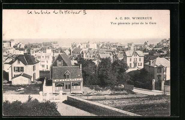CPA Wimereux, general view taken from the station 