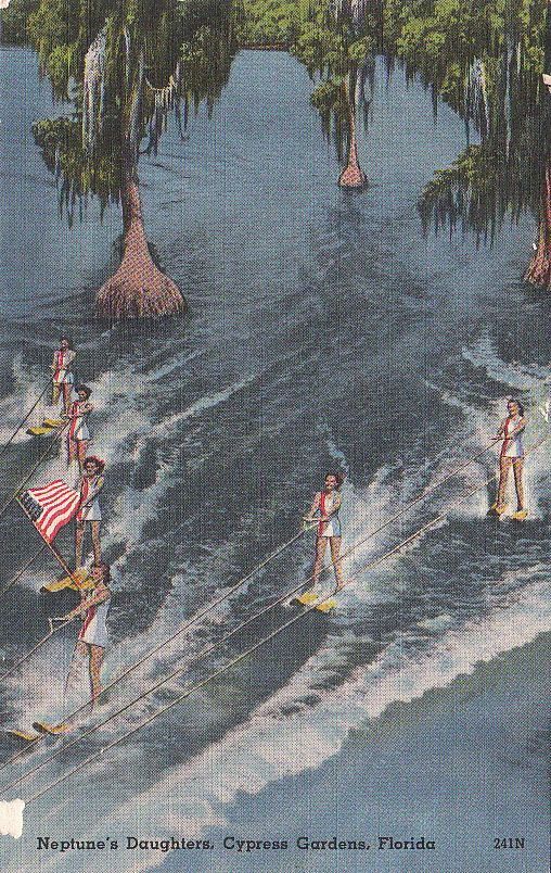  Postcard Neptune's Daughters Cypress Gardens FL