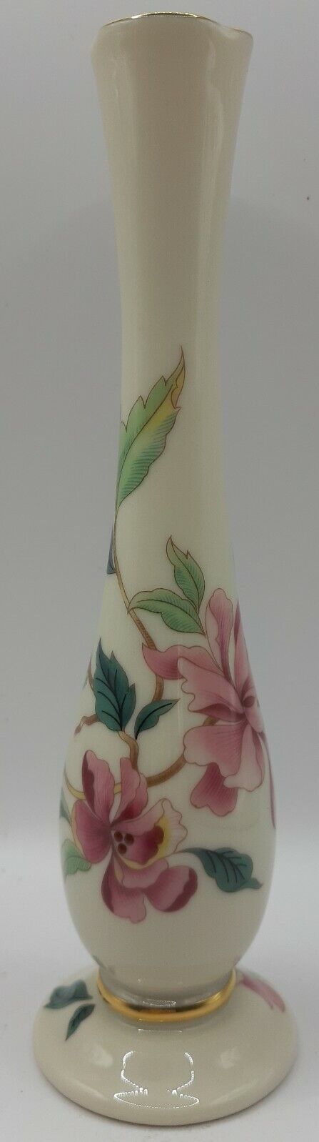 Vintage Lenox Barrington Collection China 7 1/4\'\' Footed Bud Vase Floral in Box