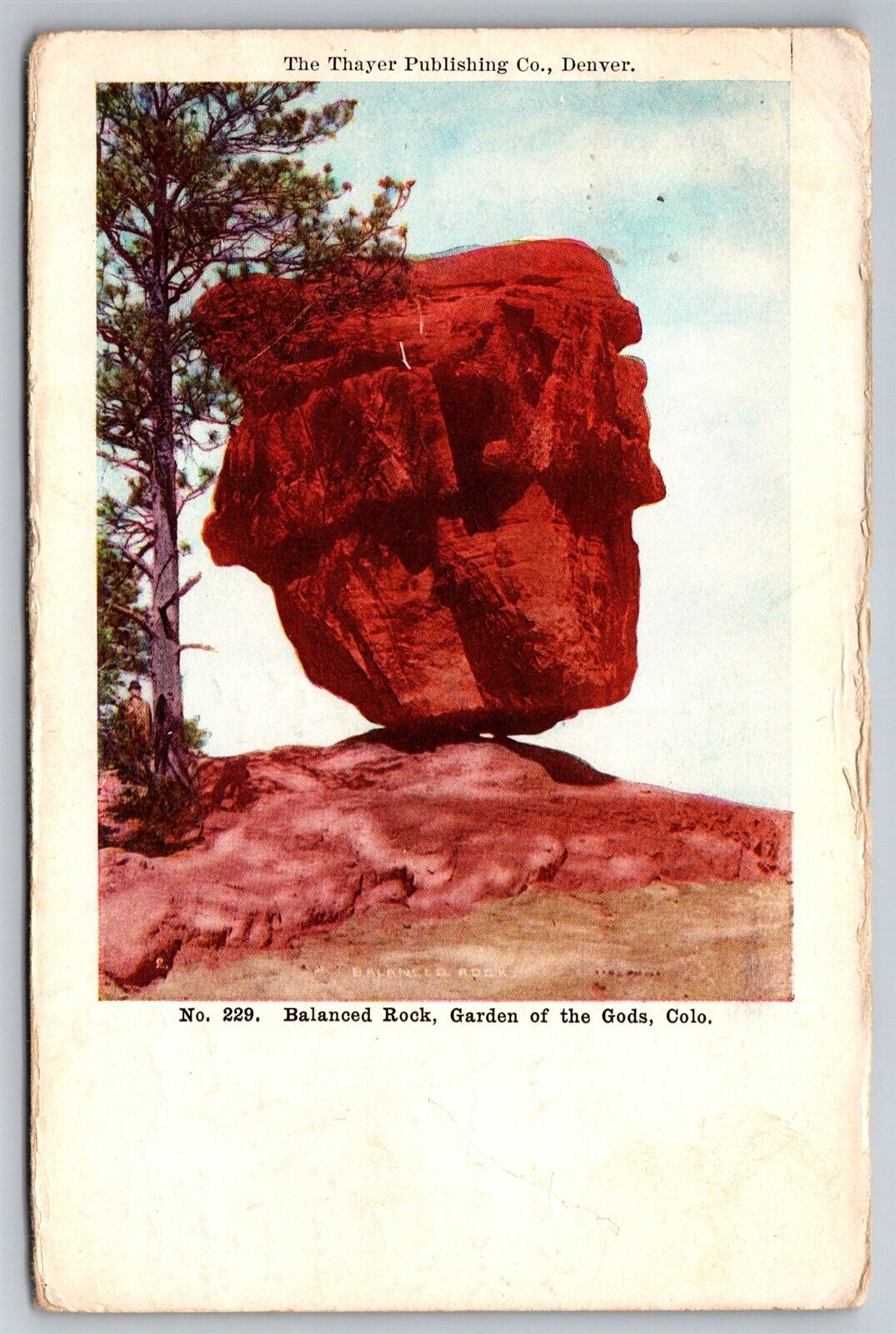 Balanced Rock Garden Of The Gods Colorado C1907 Postcard P16
