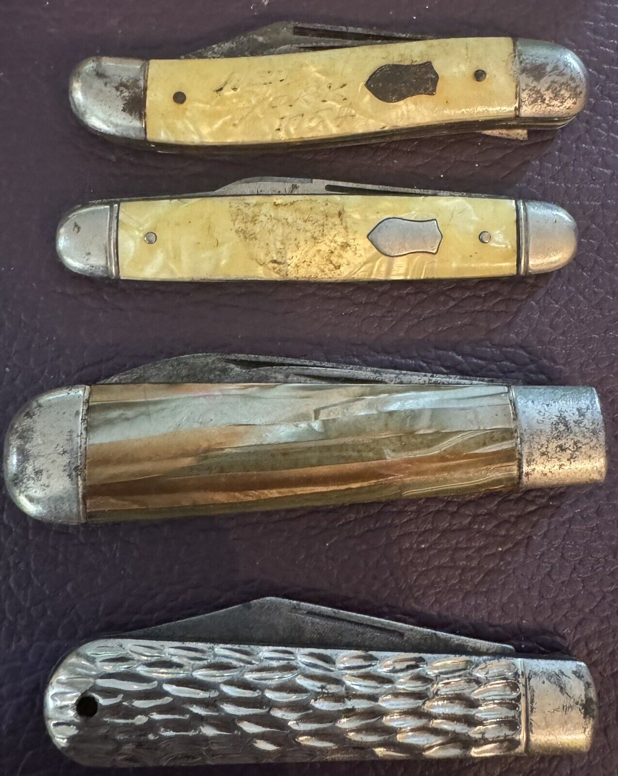 Lot Of 4 Vintage Colonial Folding Pocket Knives 