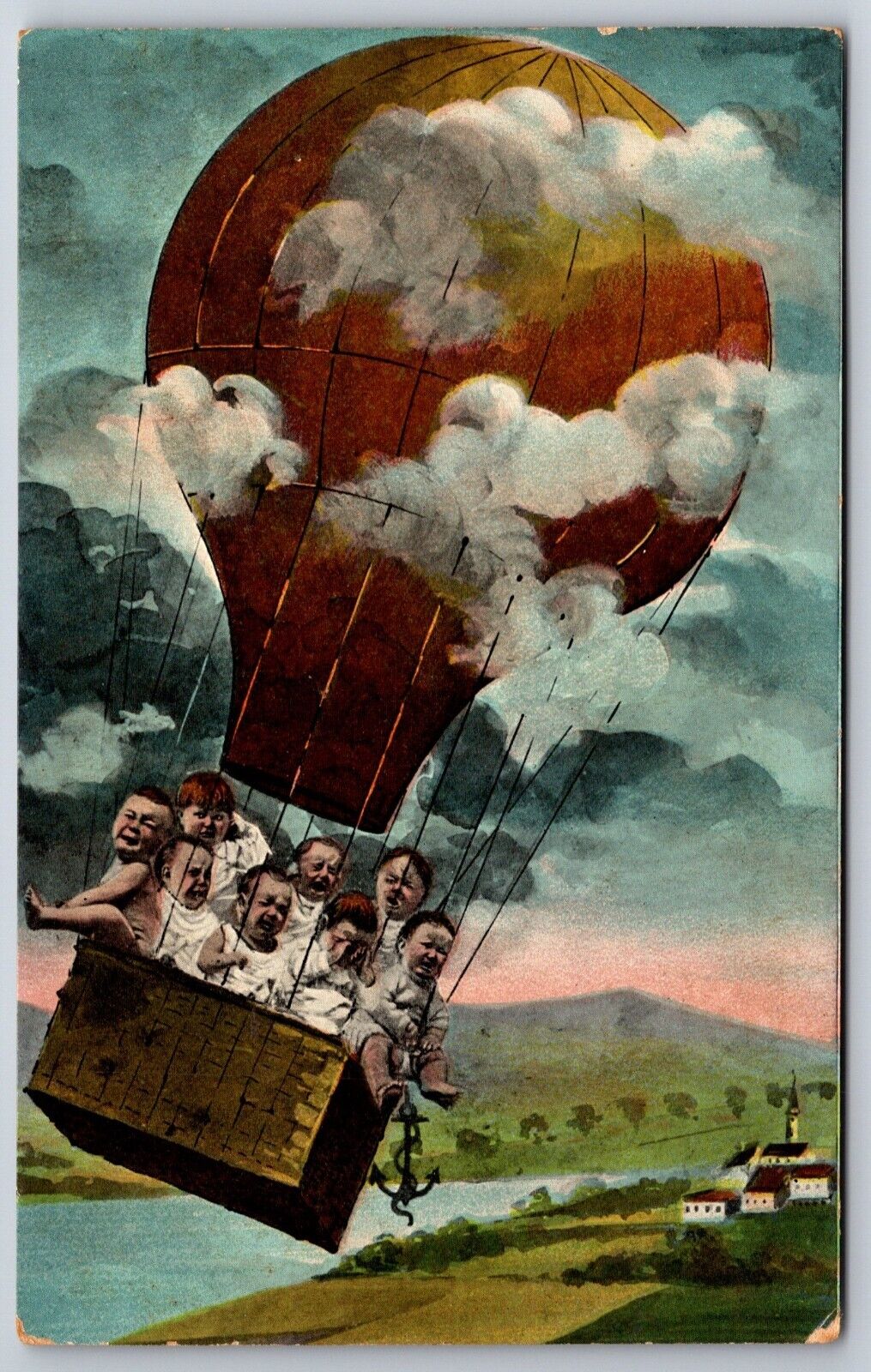 Fantasy~Multiple Babies Cry~Want Out Of Hot Air Balloon~Th EL Theochrom Ser 1049