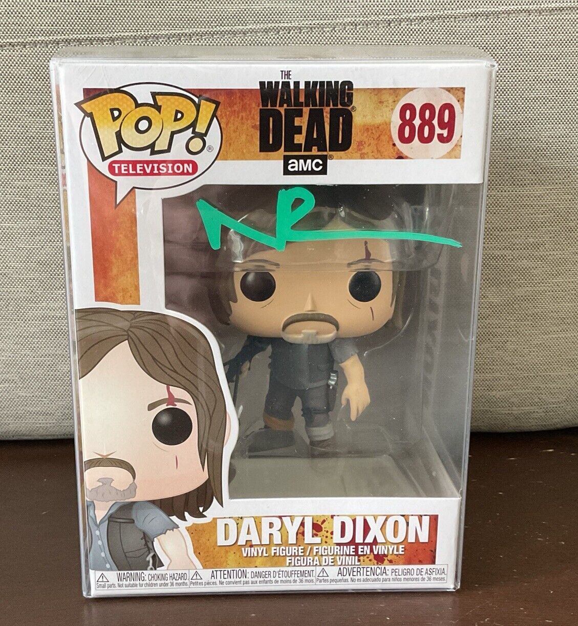 Walking Dead Norman Reedus Autographed Daryl Dixon Funko Pop 889