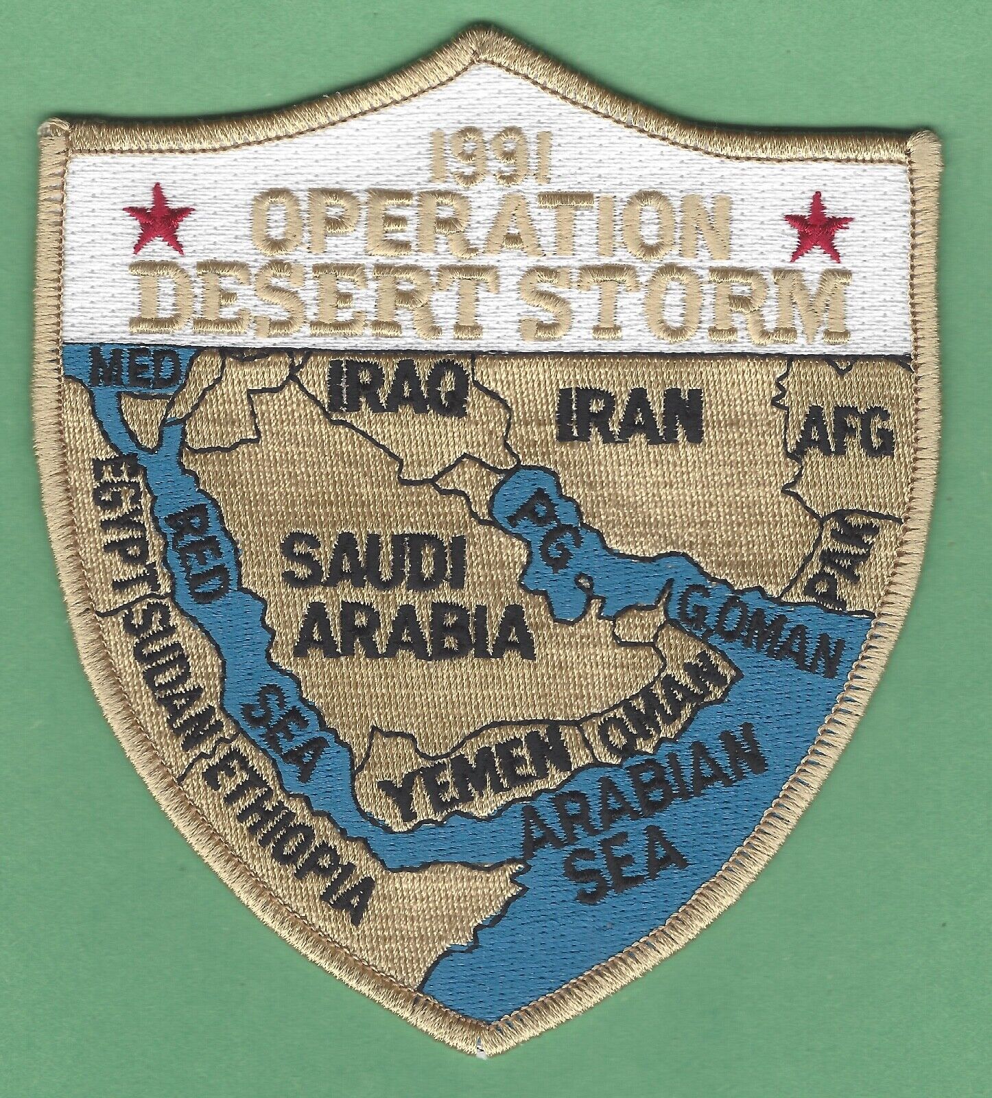 OPERATION DESERT STORM MILITARY CAMPAIGN PATCH MAP