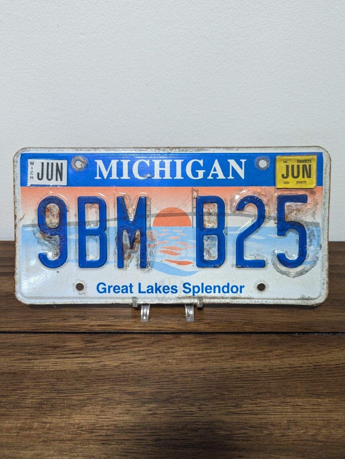 2006 Michigan License Plate Great Lakes Splendor #9BMB25