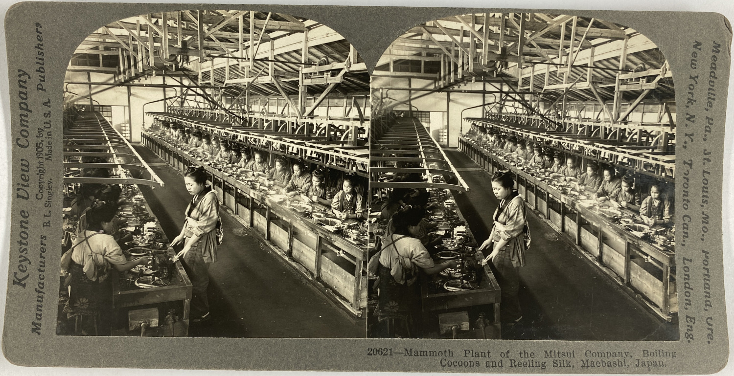 Singley, Japan, Maebashi, Mammoth Plant of the Mitsui Company, Stereo, circa 1900V