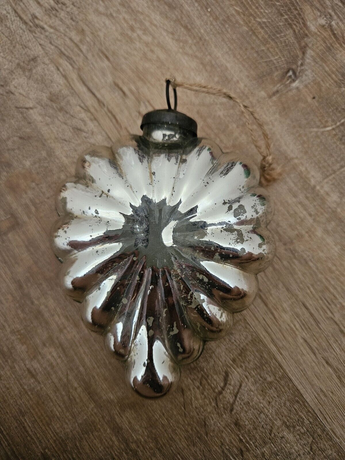 Antique Mercury Glass Christmas Ornament