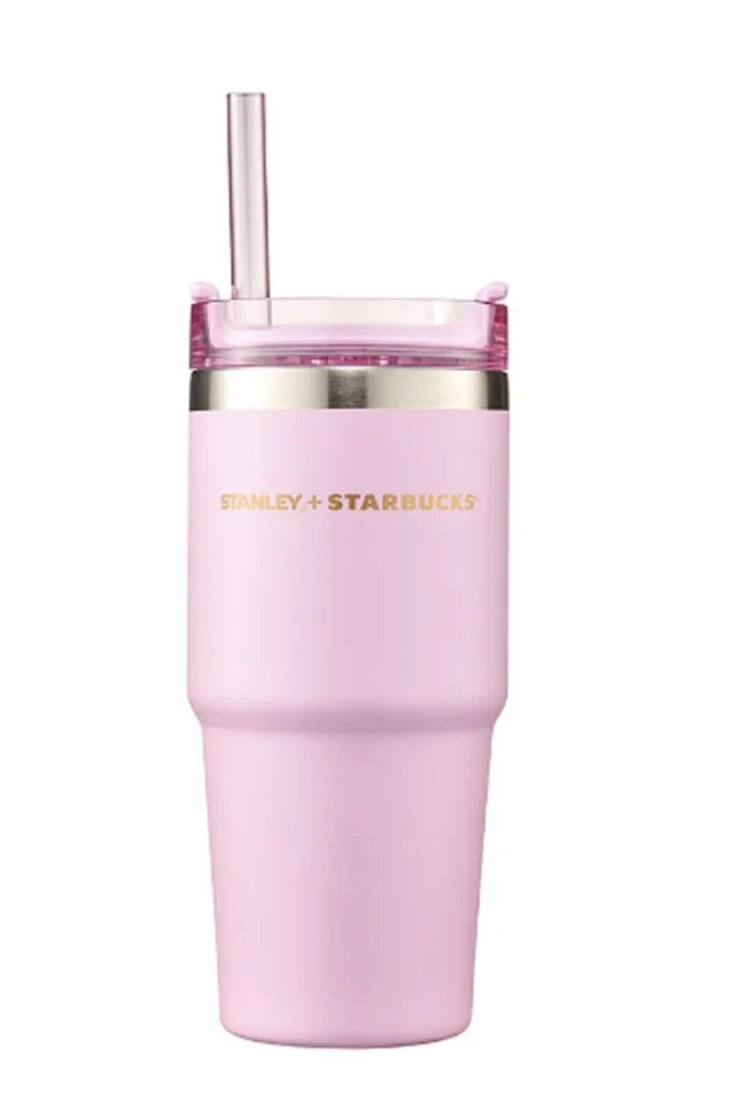 Starbucks 2021 Sakura Pink Stanley Stainless Steel Straw Cup 16oz Tumbler -Rare