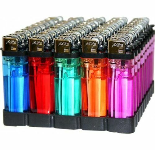 50 Count Wholesale Lot Classic Disposable Lighter Multipurpose Use Mix Color