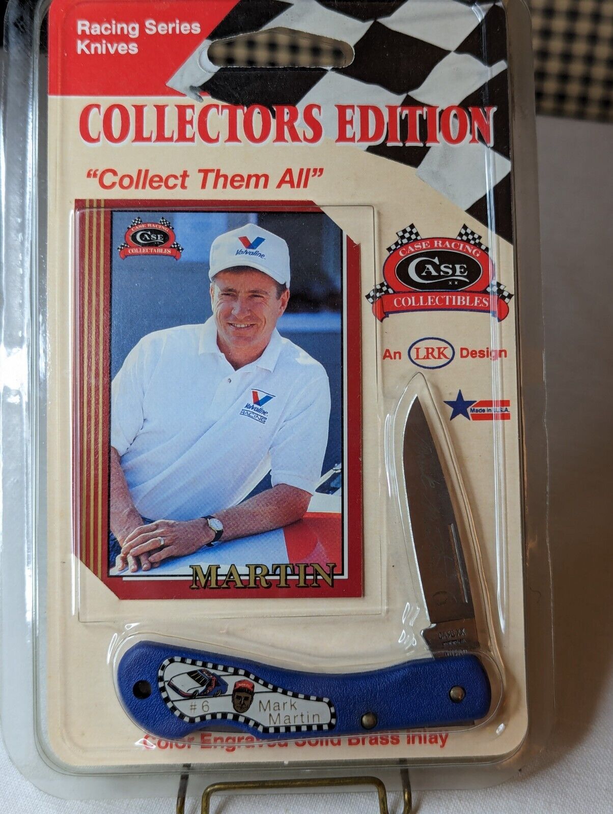 Case XX USA NASCAR LOCKBACK KNIFE  Mark Martin 6 Collector\'s Edition WINSTON CUP