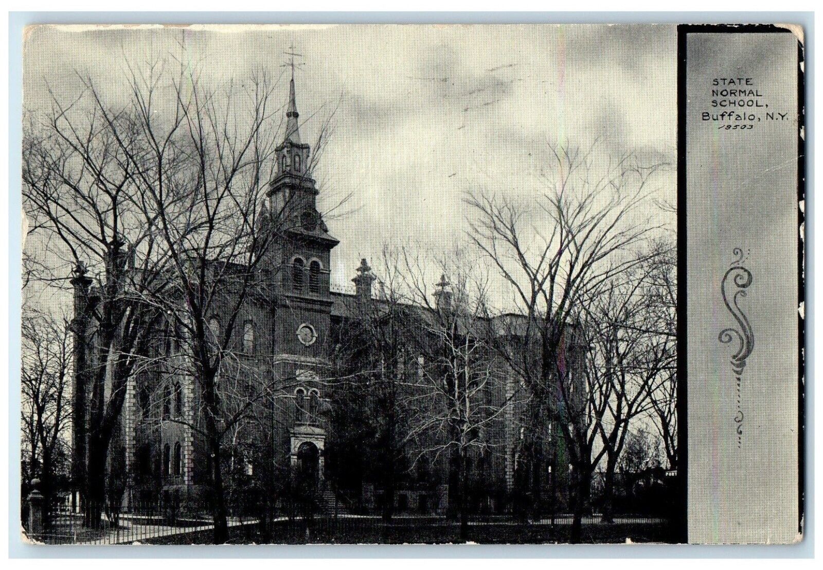 1908 State Normal School Exterior Building Buffalo New York NY Vintage Postcard
