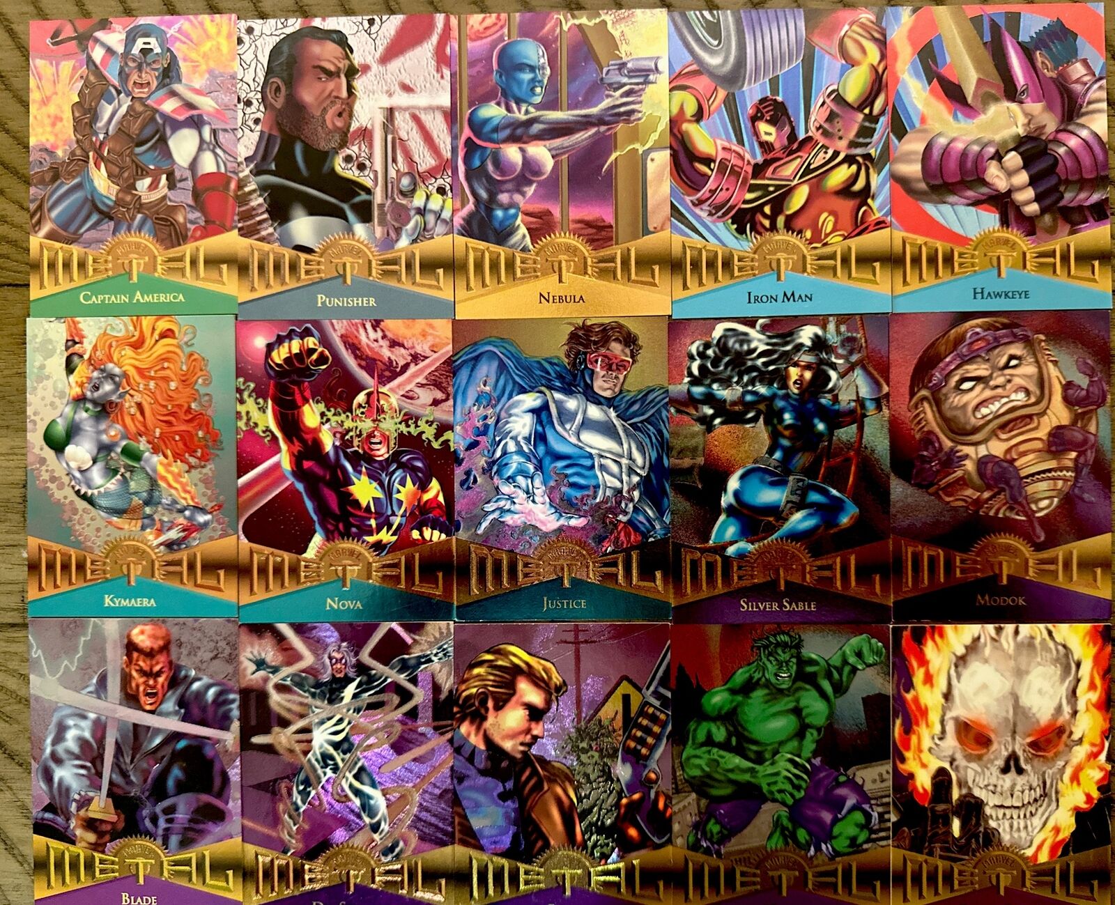 1995 Fleer Marvel Metal Beautiful Lot Of 55 Cards Includes Rare Alternate M
