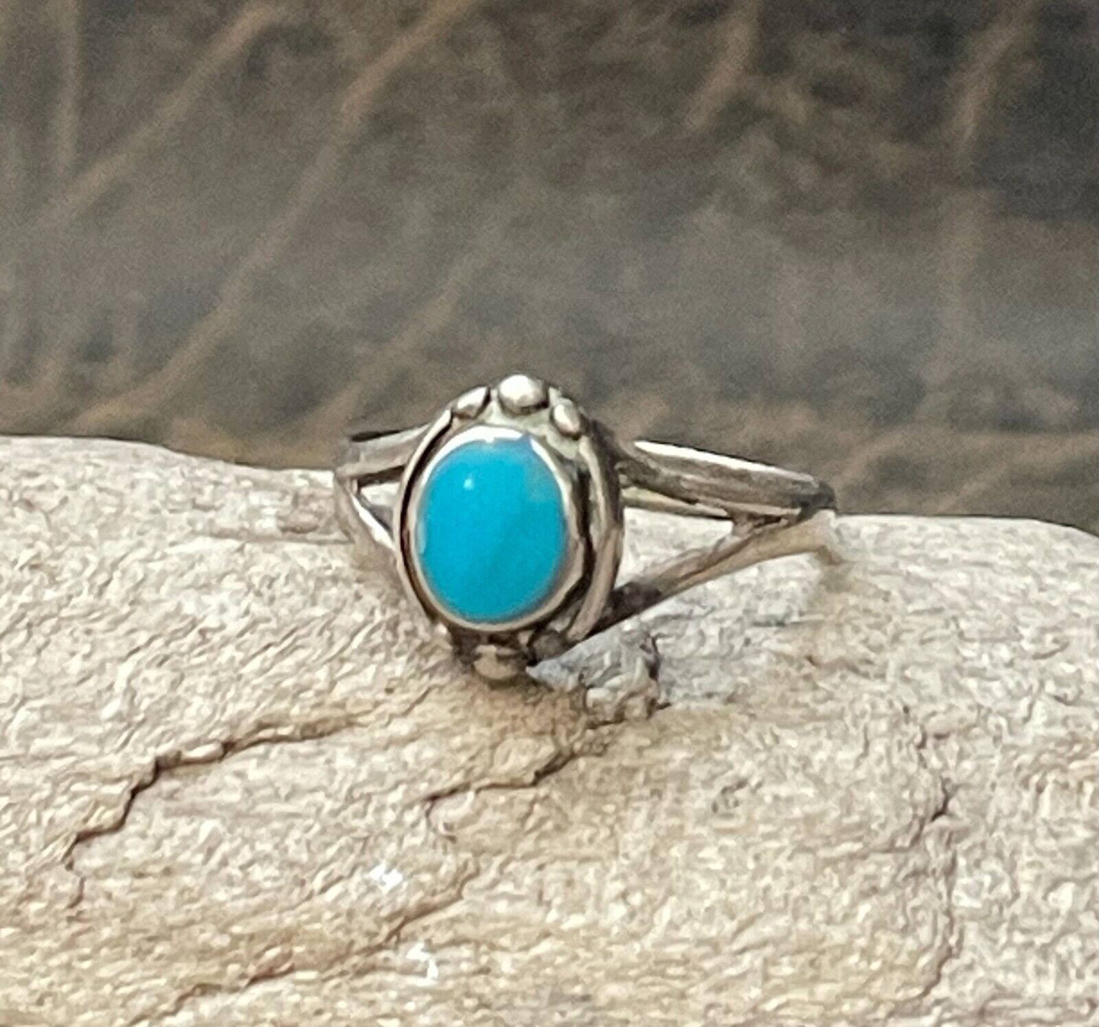 VINTAGE NAVAJO NATIVE AMERICAN FRED HARVEY RT 66 SILVER TURQUOISE RING 6.75