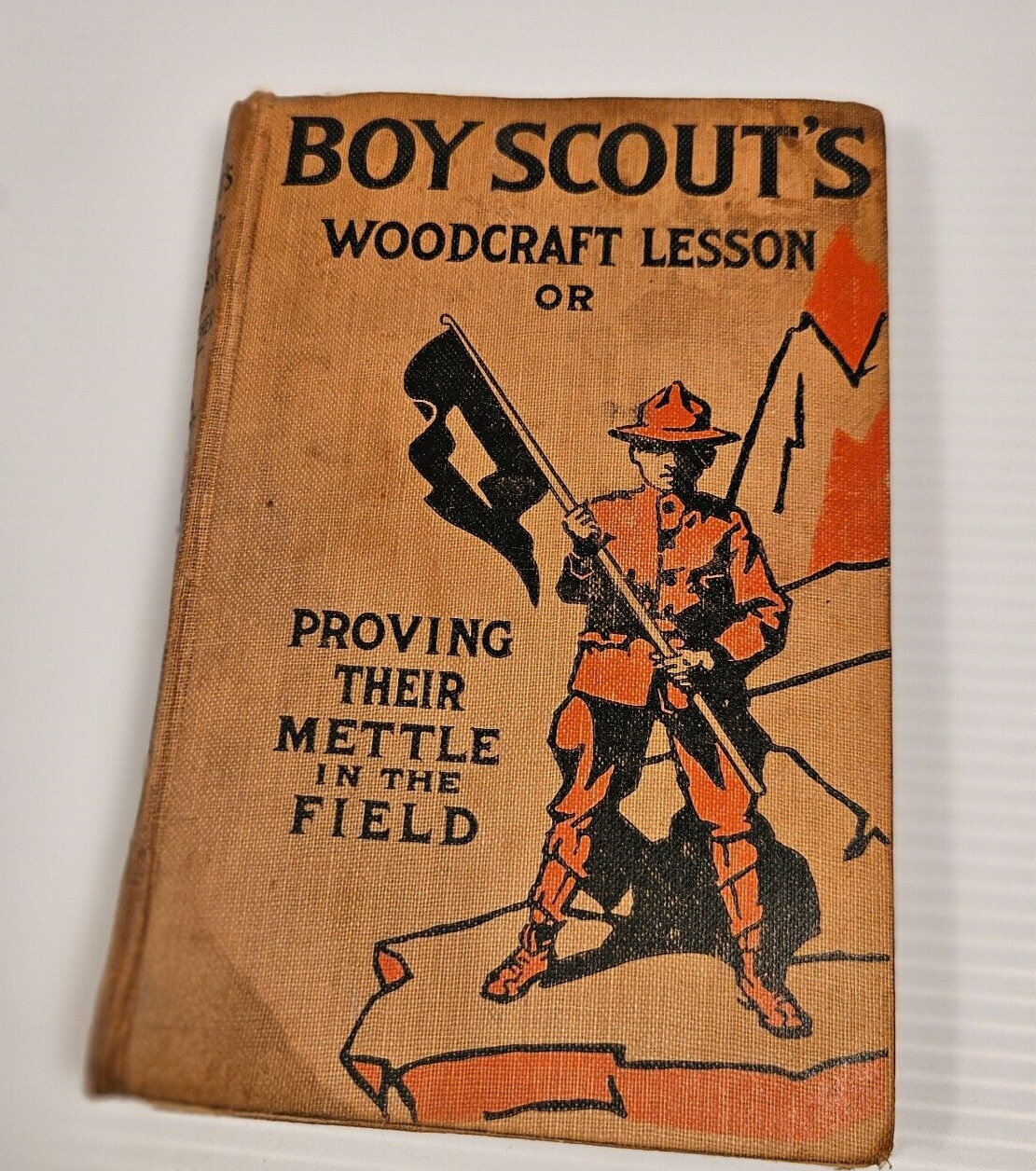 Vintage 1913 BOY SCOUT\'S WOODCRAFT LESSON OR PROVING THEIR METTLE IN THE FIELD