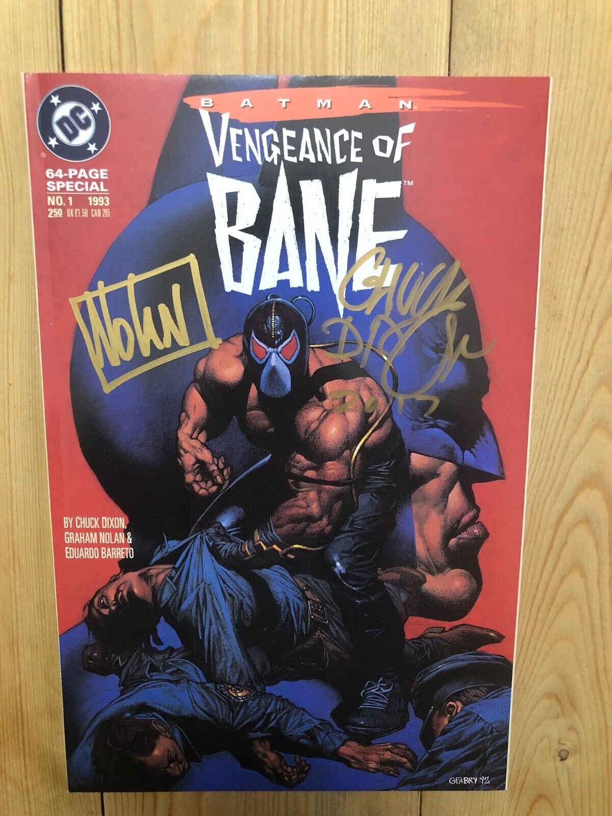 DC Batman Vengeance of Bane #1 (VF/NM) 1st App & Print Signed by Dixon & Nolan