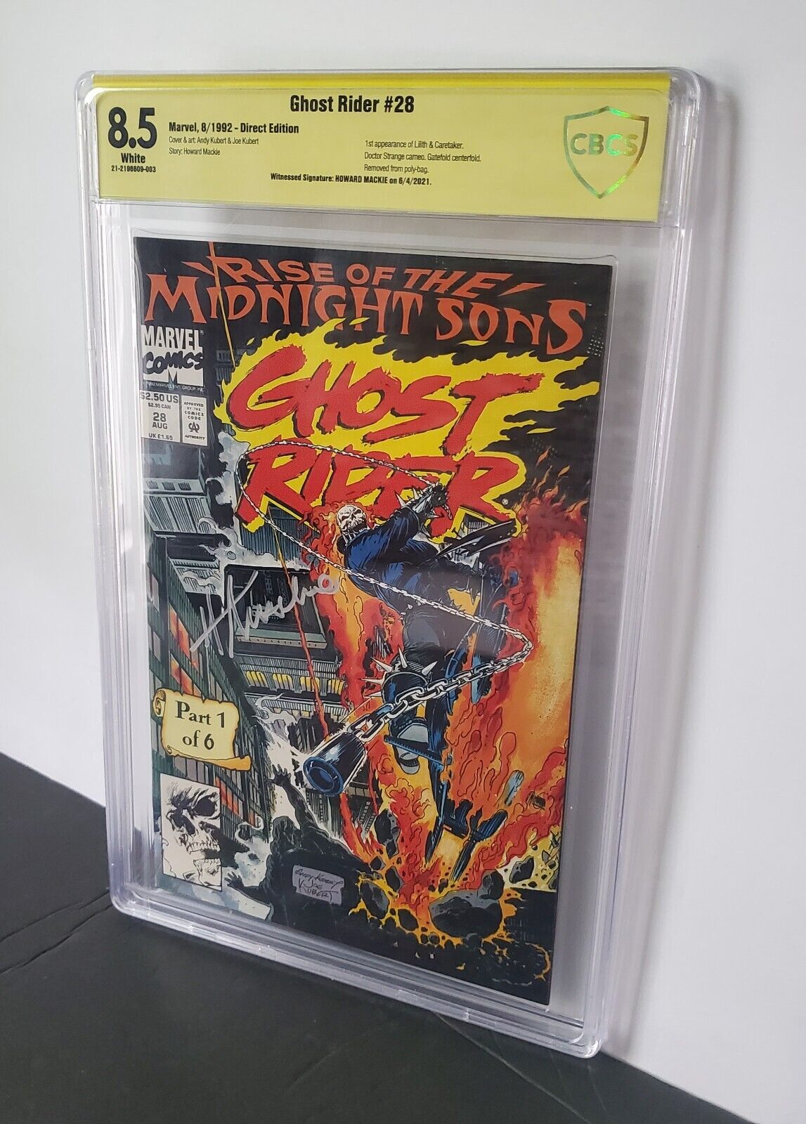 Ghost Rider#28 CBCS 8.5 1st appearance of the Midnight Sons Marvel 1992 Direct.