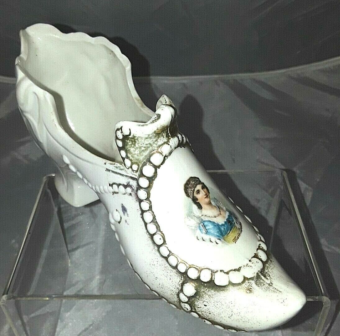 Antique Porcelain Ladies Shoe w/Marie Louise Duchess of Parma/Napoleon\'s Wife