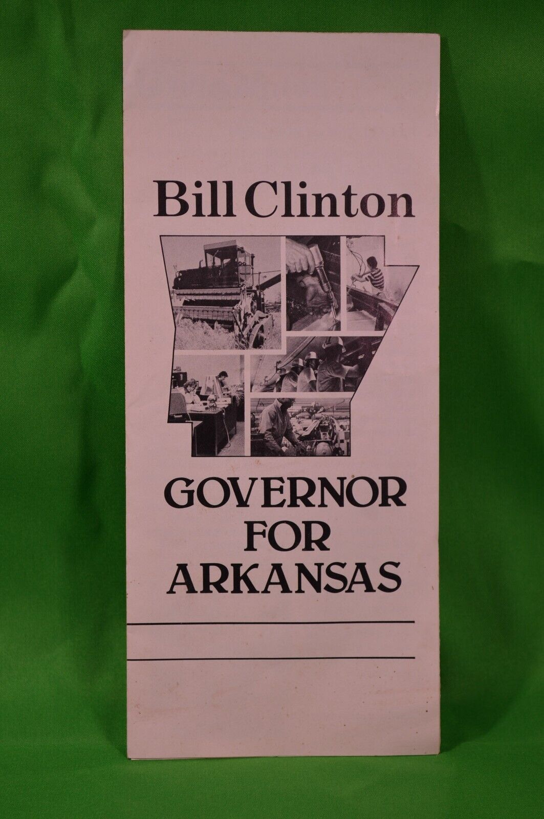Vintage Bill Clinton For Governor Arkansas Flyer Brochure,Hillary,Chelsea Photo