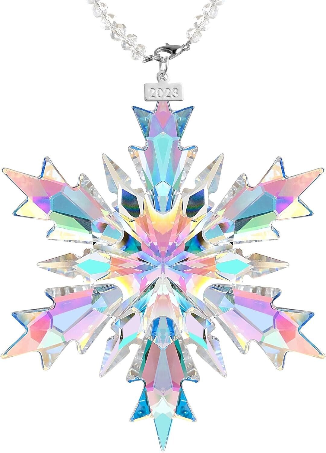 2023 Annual Christmas Ornaments Crystal Snowflake Star - Christmas Tree