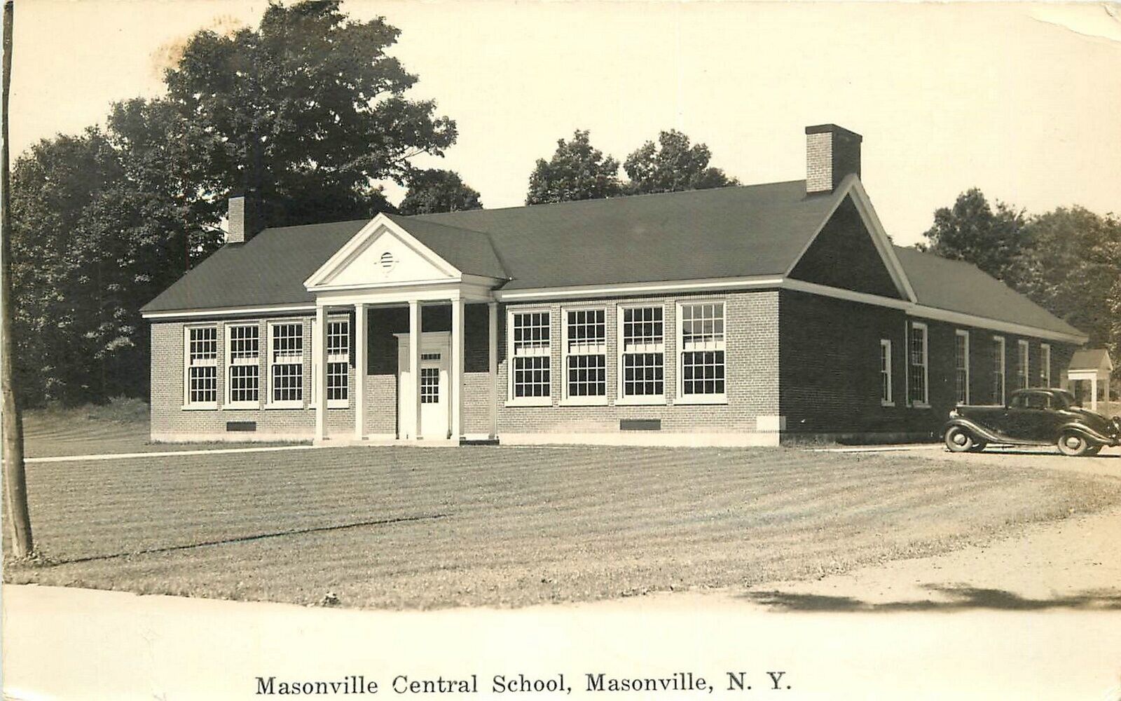 Postcard RPPC New York Masonville Central School occupation 23-6014