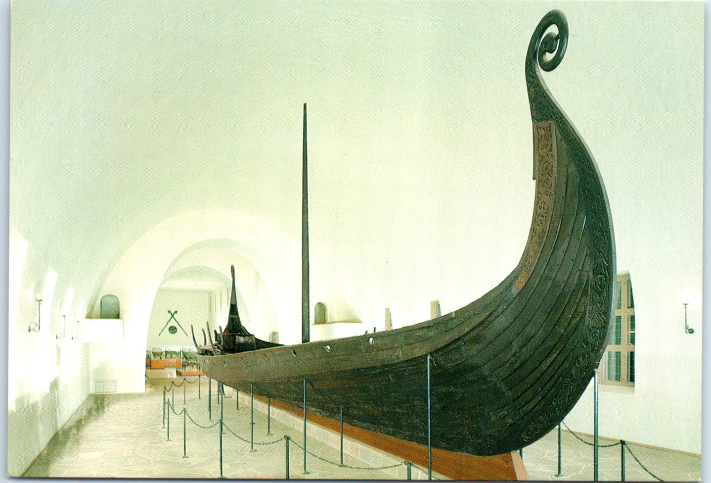 Postcard -The Oseberg Ship, The Viking Ships Museum, Oslo, Norway