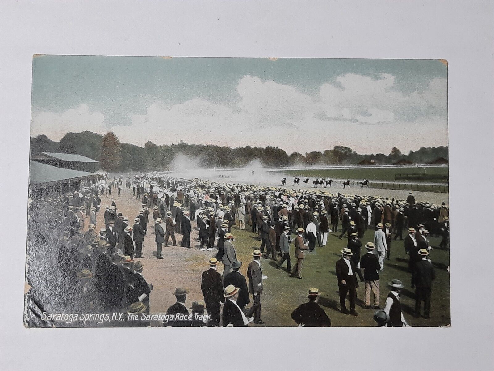 Saratoga Race Track New York Robson & Adee Germany 6626 Horse Vintage Postcard