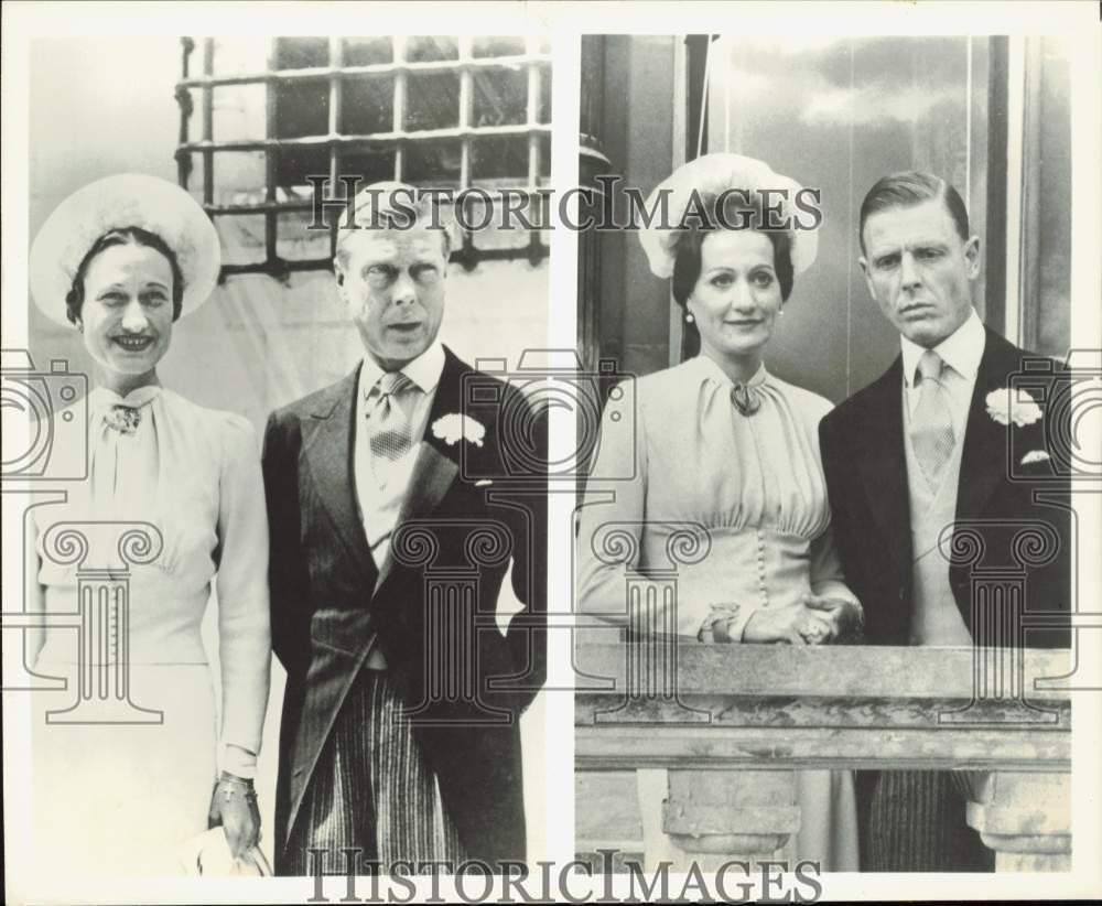 Press Photo Actors Edward Fox & Cynthia Harris as Edward VIII & Wallis Simpson