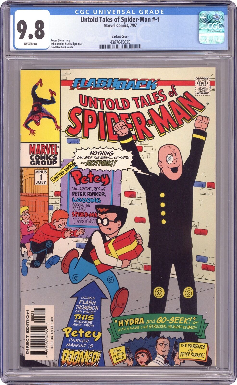 Untold Tales of Spider-Man -1B Romita Red Title Variant CGC 9.8 1997 4387645025
