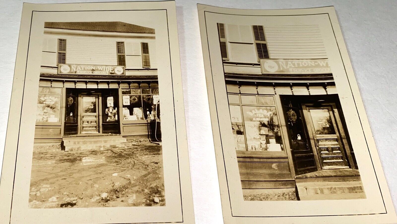 Rare Antique American Nation Wide Grocers Storefront Snapshot Photo Lot C.1910s